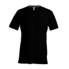 Short Sleeve V-Neck T-Shirt in black