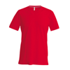 Short Sleeve V-Neck T-Shirt in red