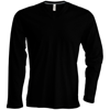 Long Sleeve V-Neck T-Shirt in black