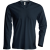 Long Sleeve V-Neck T-Shirt in dark-grey