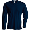 Long Sleeve V-Neck T-Shirt in navy