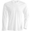 Long Sleeve Crew Neck T-Shirt in white