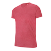 V-Neck Short Sleeve Melange T-Shirt in red-heather