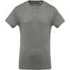 Organic Cotton Crew Neck T-Shirt in grey-heather