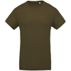 Organic Cotton Crew Neck T-Shirt in moss-green