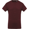 Organic Cotton Crew Neck T-Shirt in wine-heather