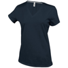 Women'S Short Sleeve V-Neck T-Shirt in dark-grey