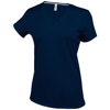 Women'S Short Sleeve V-Neck T-Shirt in navy