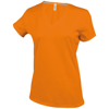 Women'S Short Sleeve V-Neck T-Shirt in orange