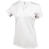 Women'S Short Sleeve V-Neck T-Shirt in white