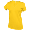 Women'S Short Sleeve V-Neck T-Shirt in yellow