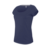 Women'S Boat Neck T-Shirt in navy