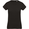 Women'S Organic Cotton Crew Neck T-Shirt in black