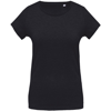 Women'S Organic Cotton Crew Neck T-Shirt in french-navy-heather