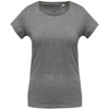 Women'S Organic Cotton Crew Neck T-Shirt in grey-heather