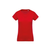 Women'S Organic Cotton Crew Neck T-Shirt in red