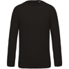 Organic Cotton Crew Neck Raglan Sleeve Sweatshirt in black