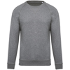 Organic Cotton Crew Neck Raglan Sleeve Sweatshirt in grey-heather