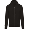 Organic Zipped Hoodie in black