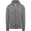 Organic Zipped Hoodie in grey-heather