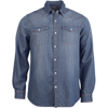 Long Sleeve Denim Shirt in blue-jean