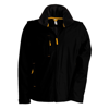 Score Contrast Detachable Sleeve Blouson Jacket in black-orange