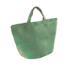 Fashion Jute Bag in natural-watergreen