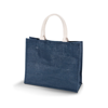 Jute Beach Bag in midnight-blue