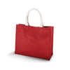 Jute Beach Bag in wine