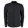 Bar Shirt Mandarin Collar Long Sleeve in black