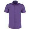 Poplin Shirt Short Sleeve in purple