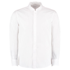 Mandarin Collar Fitted Shirt Long Sleeve in white