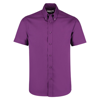 Tailored Fit Premium Oxford Shirt Short Sleeve in dark-purple