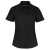 Women'S Poplin Shirt Short Sleeve in black
