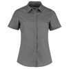 Women'S Poplin Shirt Short Sleeve in graphite