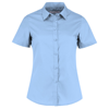 Women'S Poplin Shirt Short Sleeve in light-blue