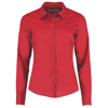 Women'S Poplin Shirt Long Sleeve in red