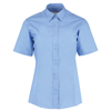 Women'S City Business Blouse Short Sleeve in lightblue