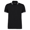 Tipped Collar Polo in black-white