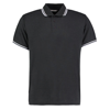 Tipped Collar Polo in graphite-white