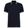 Tipped Collar Polo in navy-white