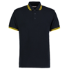 Tipped Collar Polo in navy-yellow