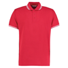 Tipped Collar Polo in red-white