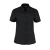 Women'S Corporate Oxford Blouse Short Sleeved in black