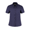 Women'S Corporate Oxford Blouse Short Sleeved in midnight-navy
