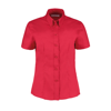 Women'S Corporate Oxford Blouse Short Sleeved in red