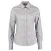 Women'S Corporate Oxford Blouse Long Sleeved in silver-grey