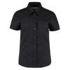 Women'S Corporate Pocket Oxford Blouse Short Sleeved in black