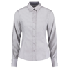 Women'S Contrast Premium Oxford Shirt Long Sleeve in silvergrey-charcoal
