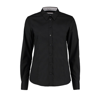 Women'S Contrast Premium Oxford Shirt Long Sleeved in black-silvergrey